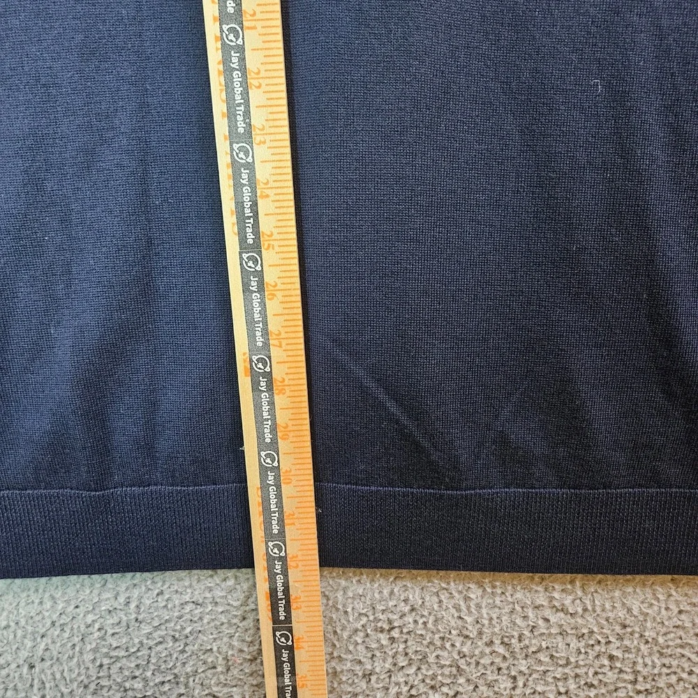 $99 NWT Hart Schaffner Marx 3XT 3X Tall Sweater Men Merino Wool V-Neck Navy Blue